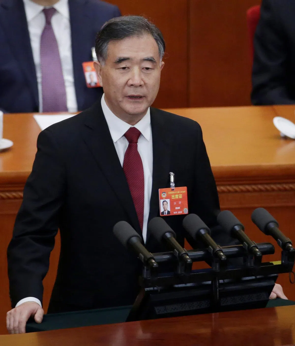 现任全国政协主席汪洋（路透社）