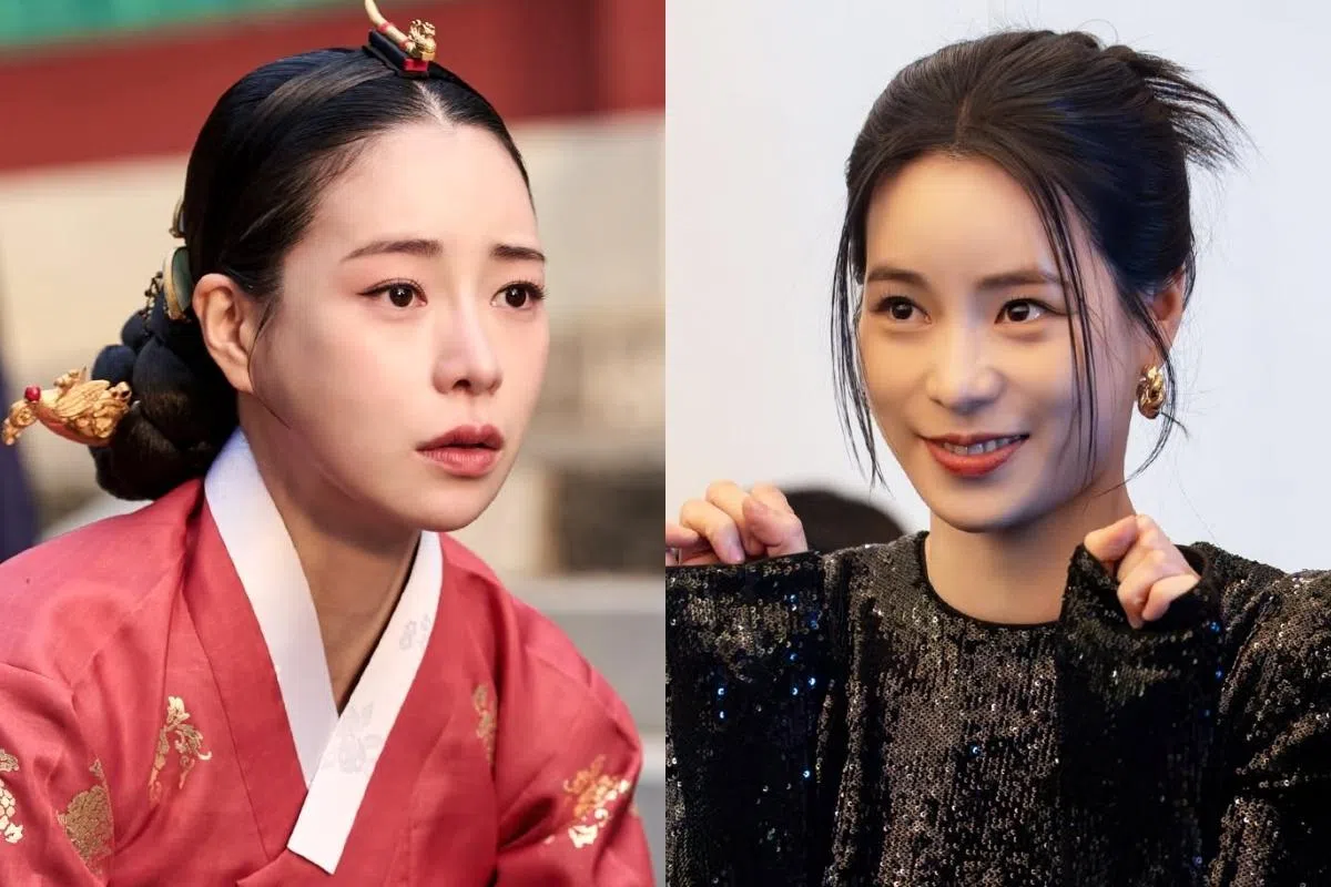 姜禧嫔（林智妍饰，左）在朝鲜时期被处死后，灵魂重生到申瑞霜（林智妍分饰，右）身上。（取自SBS Drama脸书）