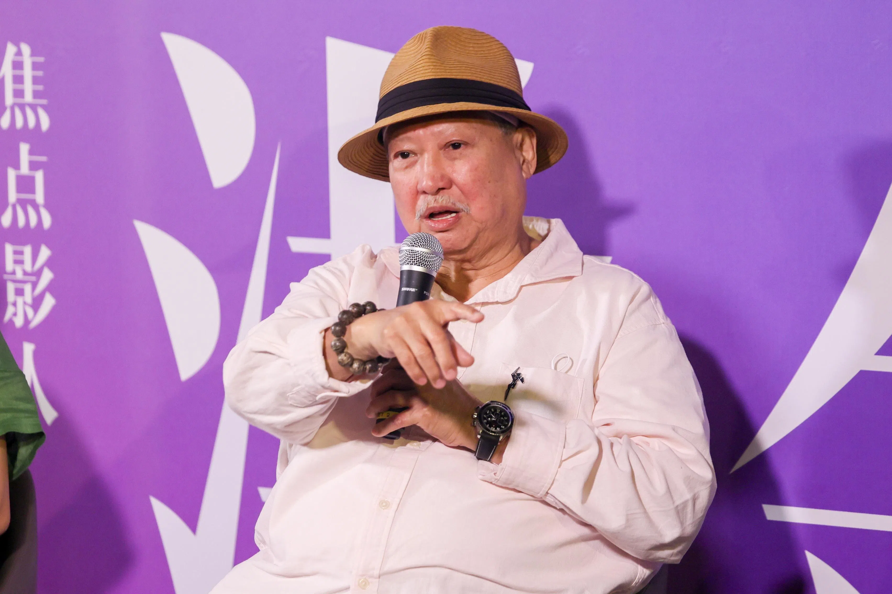 洪金宝感叹电影业越来越辛苦，不过鼓励年轻电影人要有耐力。（卓祾祎摄）