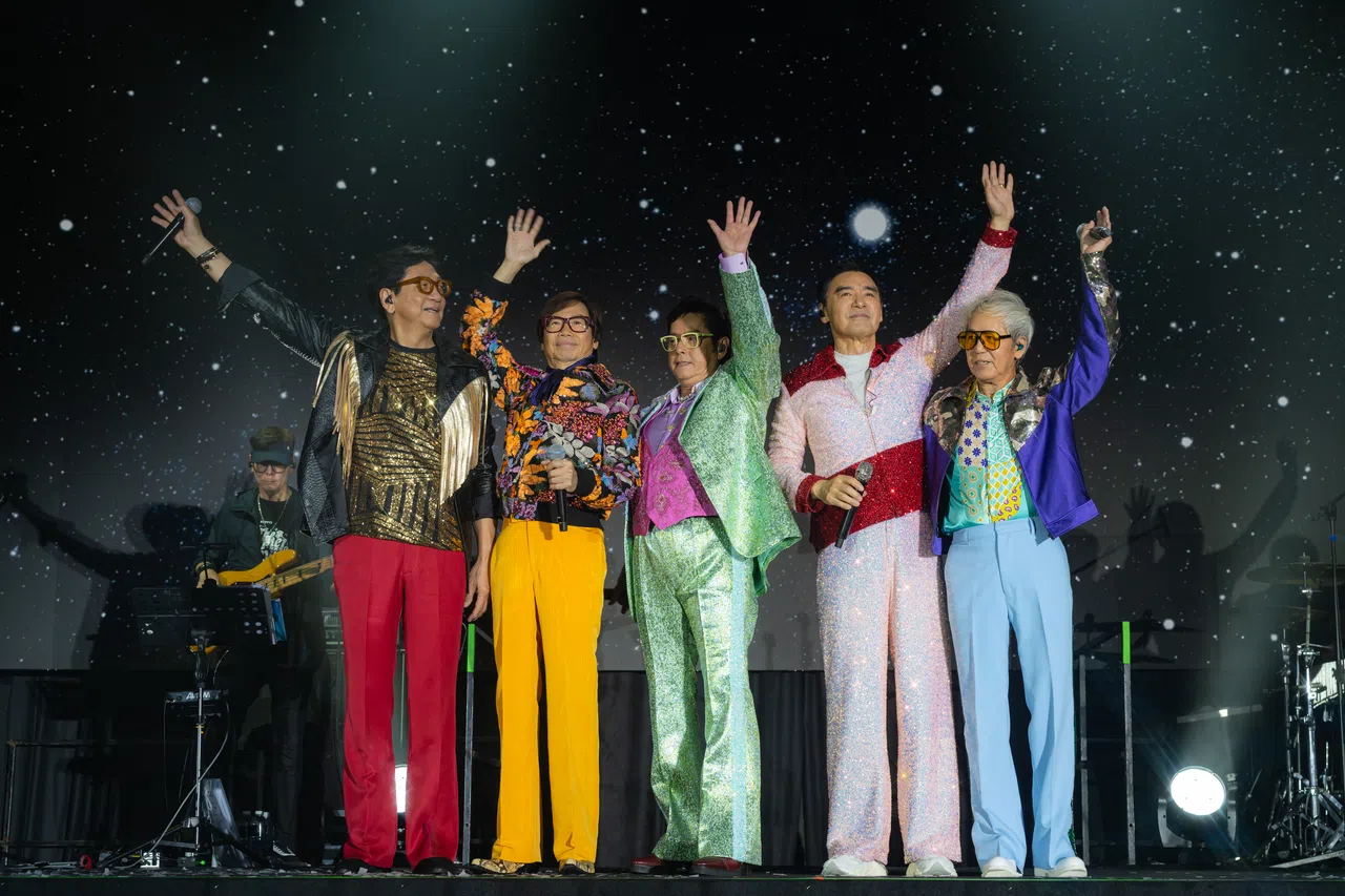 温拿成员们在演唱会尾声向观众“终极告别”。（LiveNation提供）