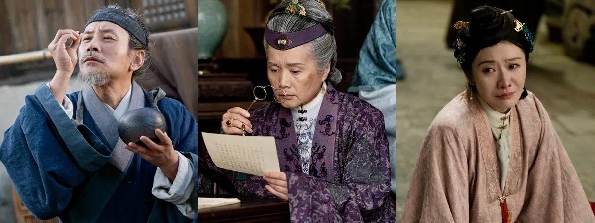 田小洁（左起）、吴冕和杨斯等实力派演员贡献了精彩的演出。（取自剧集微博）