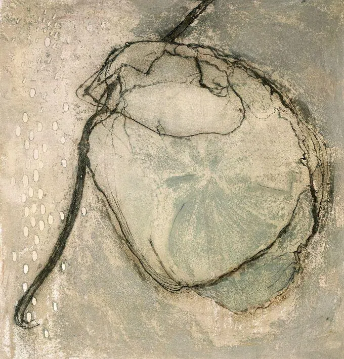 黄娇娥凹版画《团结一瞥》。（集菁艺社）