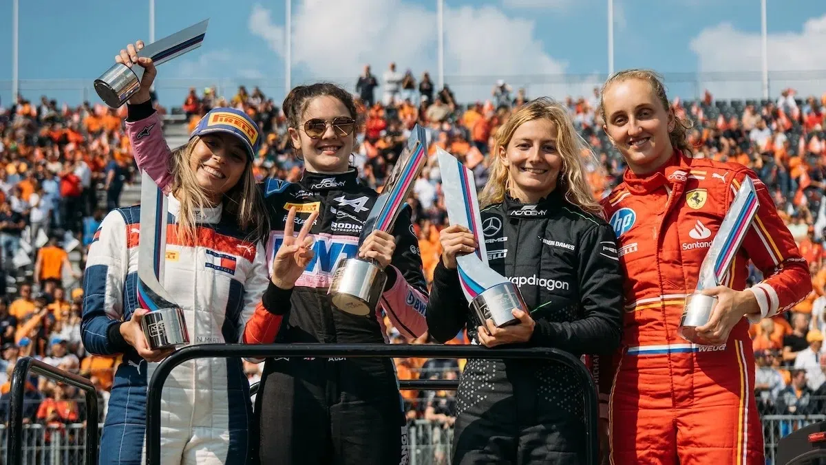 以女子“赛车为主轴的纪录片“F1：The Academy”，在Netflix播映。（互联网）
