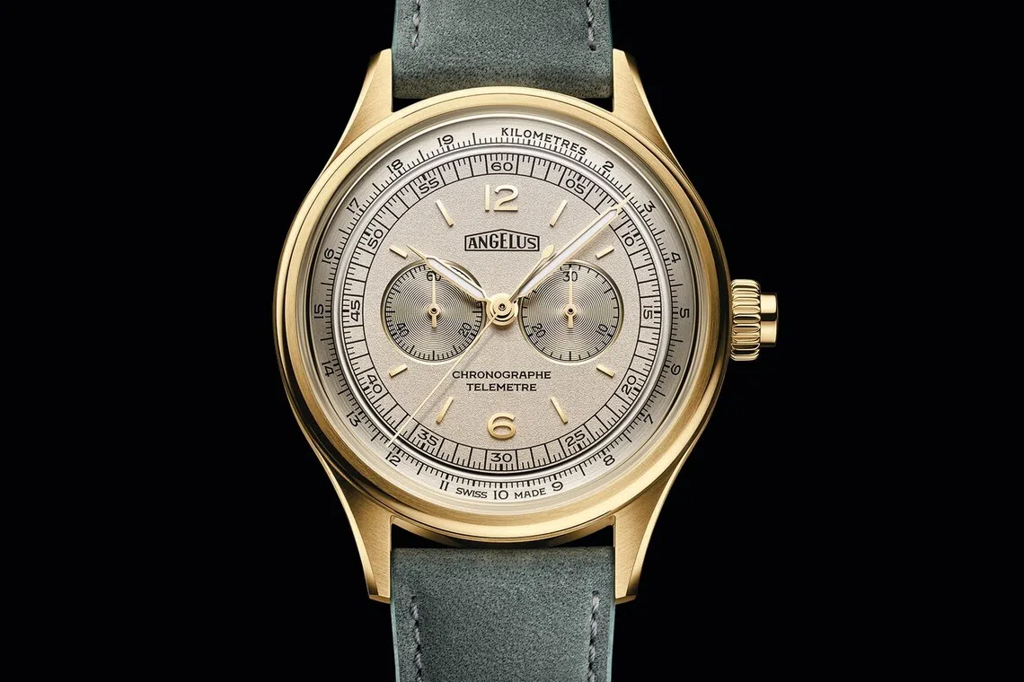 Angelus Chronographe Télémètre腕表具备测距刻度功能。（GPHG提供）