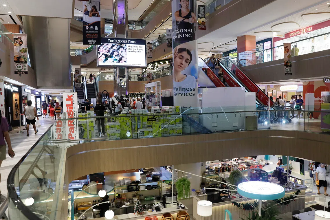 如果每家购物中心的商店都大同小异，对消费者来说，无疑更便利，却难免让购物中心失去自身特色。（海峡时报）
