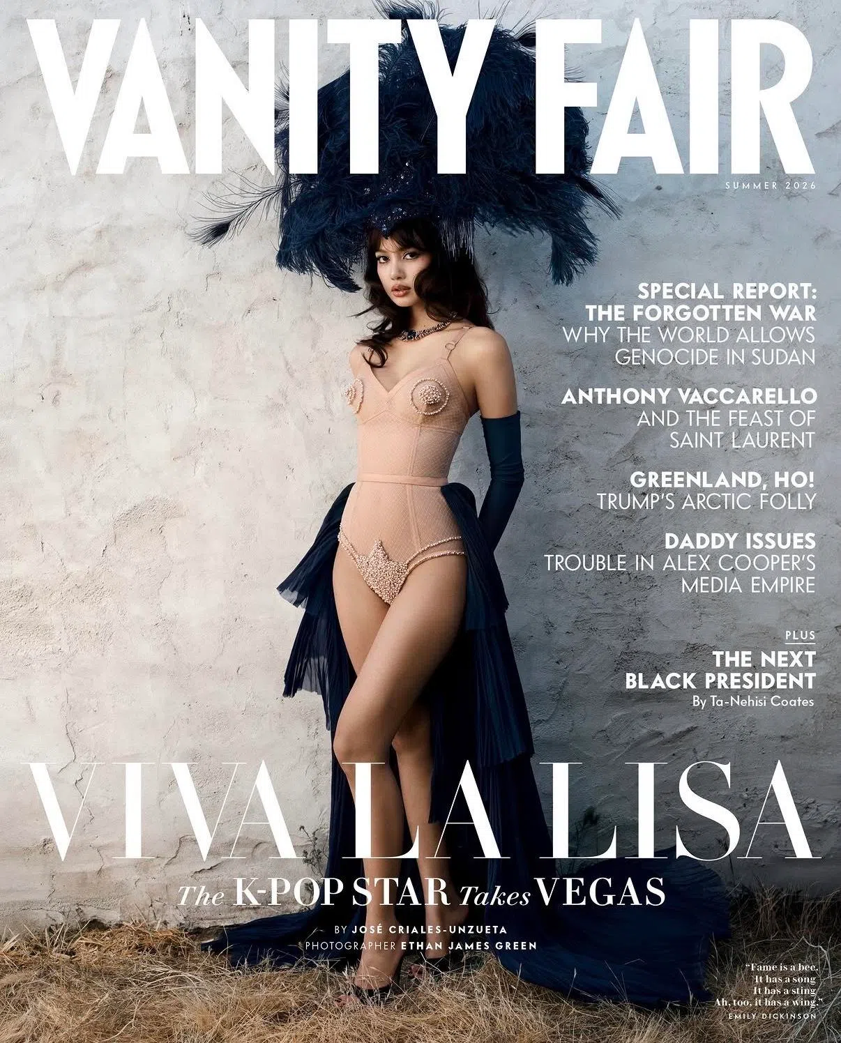 Lisa登上美国时尚杂志《名利场》（Vanity Fair）封面并接受专访。（取自艺人IG）