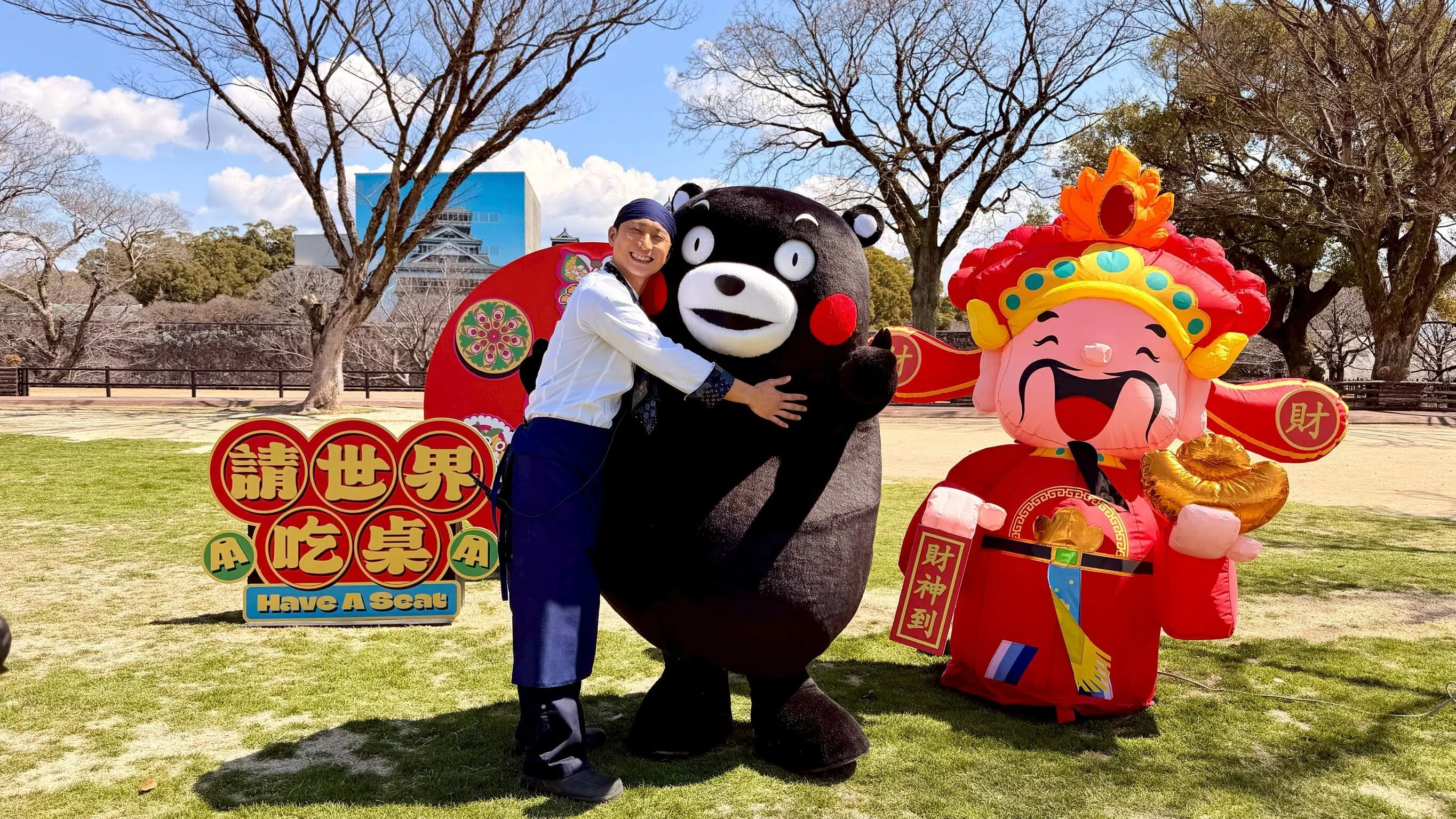 浩子在熊本城挑战以日语主持宴会，让他备感压力。（三立电视提供）
