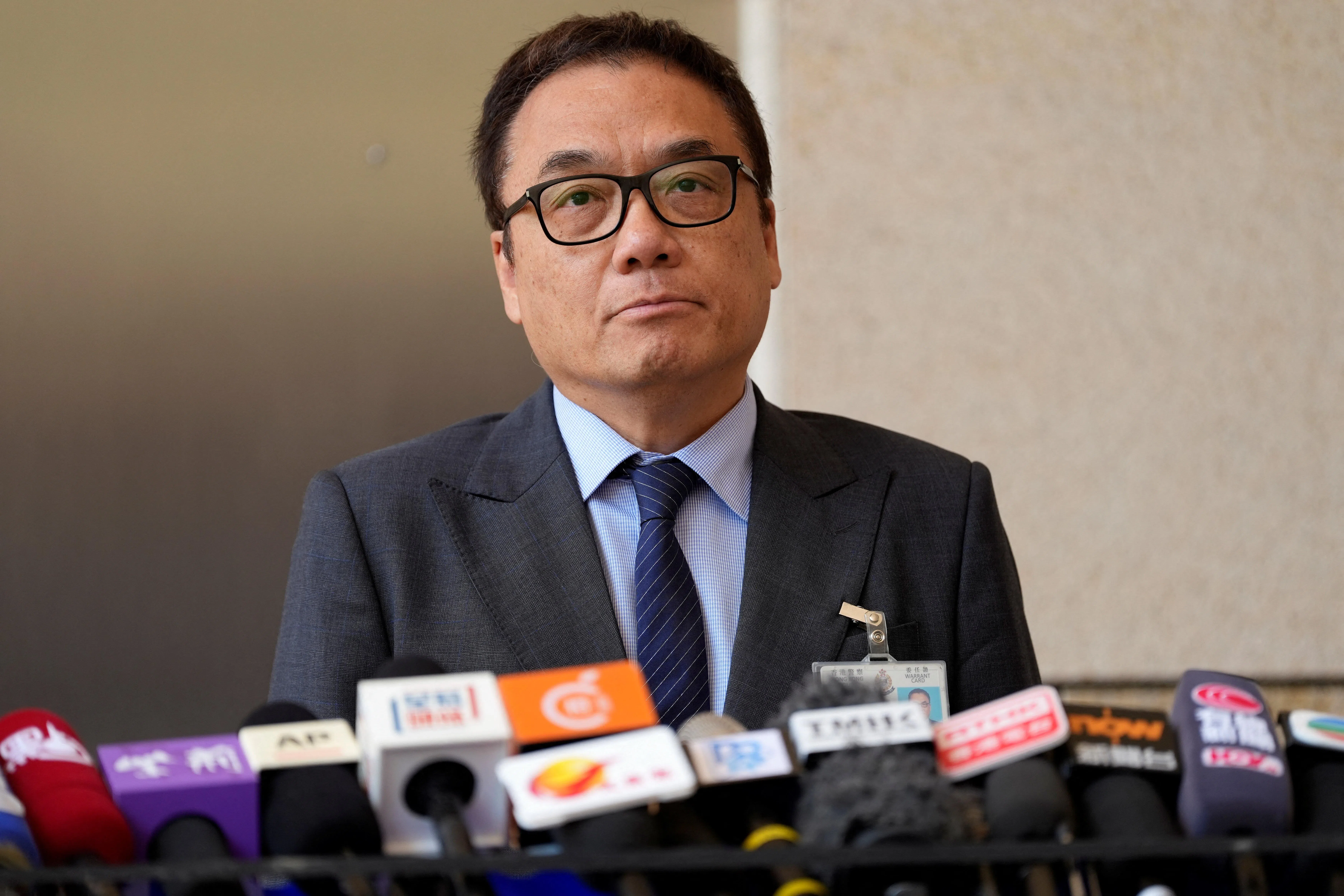 香港警务处国安处总警司李桂华星期五（9月11日）在西九龙法院外受访时说，邹幸彤毫无悔意，刑期最高属意料之中。（路透社）