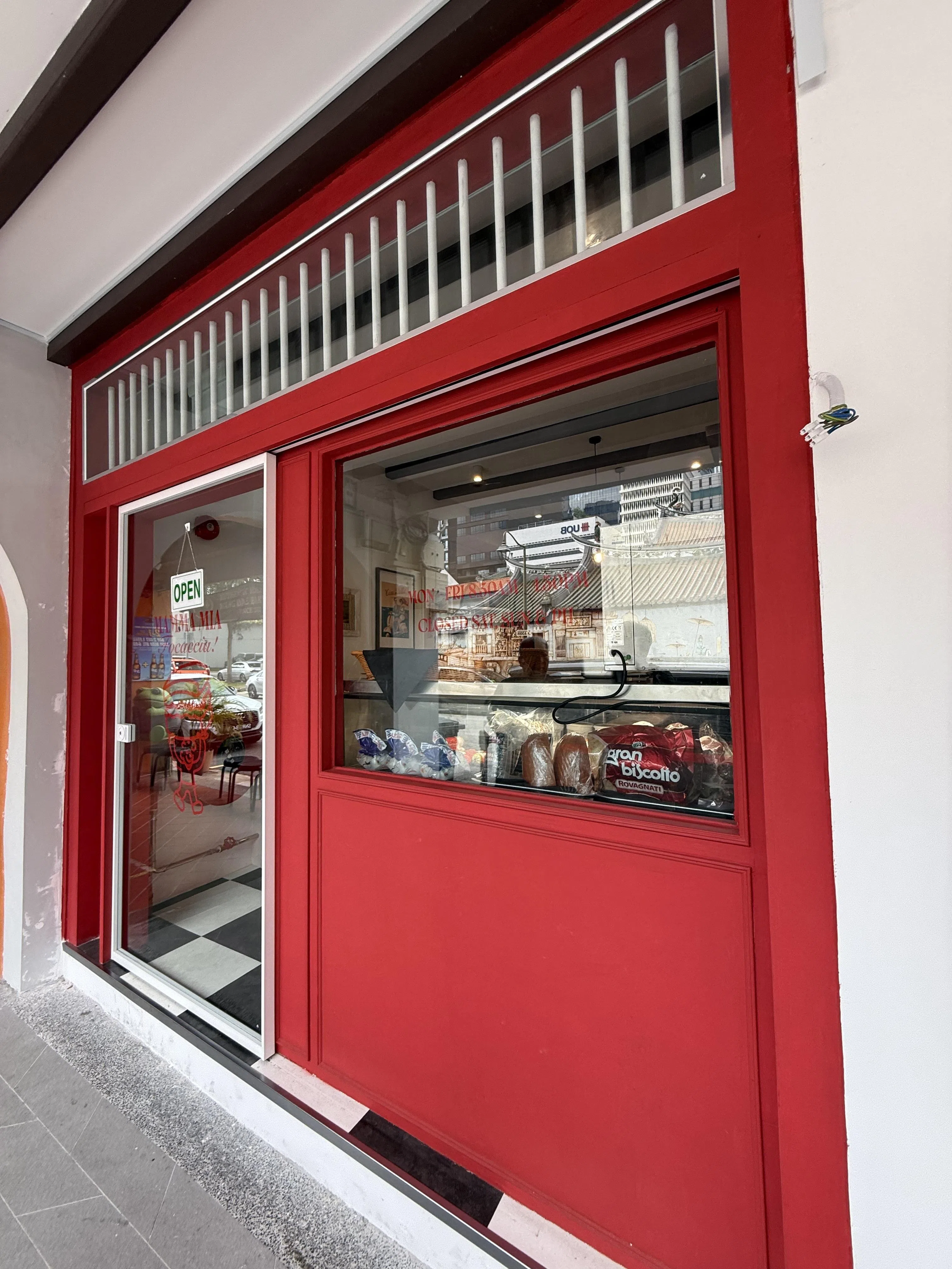 Mamma Mia Focaccia只供外带，店内没有座位，只有站立式桌台。（叶晓虹摄）