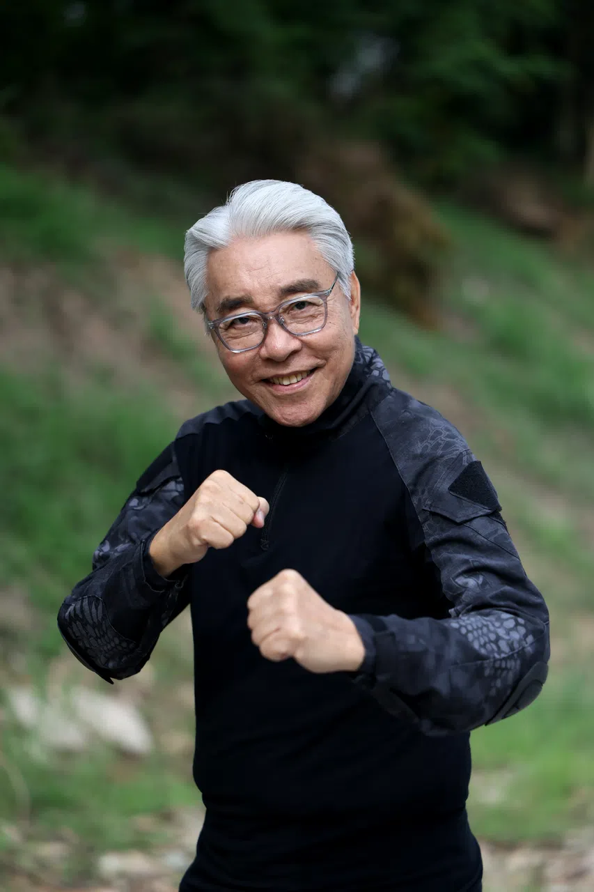 陈澍城在《青春老鸟》中饰演退役的特种部队成员。（龙国雄摄）