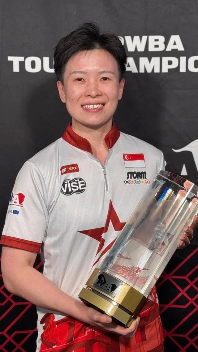 梁蕙芬凭借本赛季出色的成绩获得2025年职业保龄球女子协会（PWBA）年度最佳球员。（新加坡保龄球总会提供）