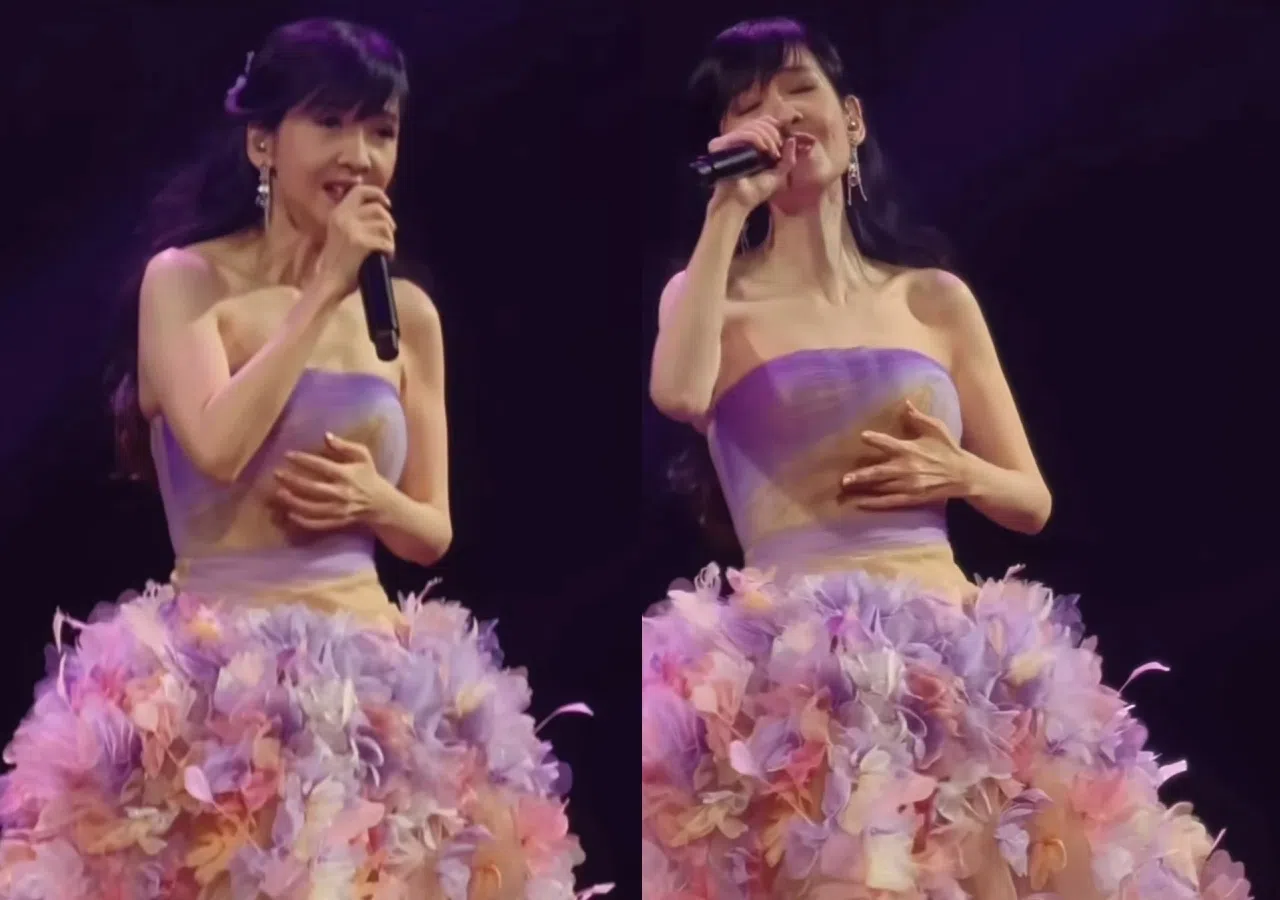 网民直指周慧敏演唱功力大不如前，不买账她的演出。（互联网）