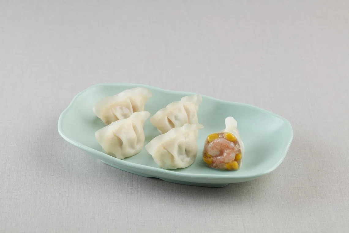 乐妈饺子的虾仁玉米水饺，有玉米的甜味。（餐馆提供）