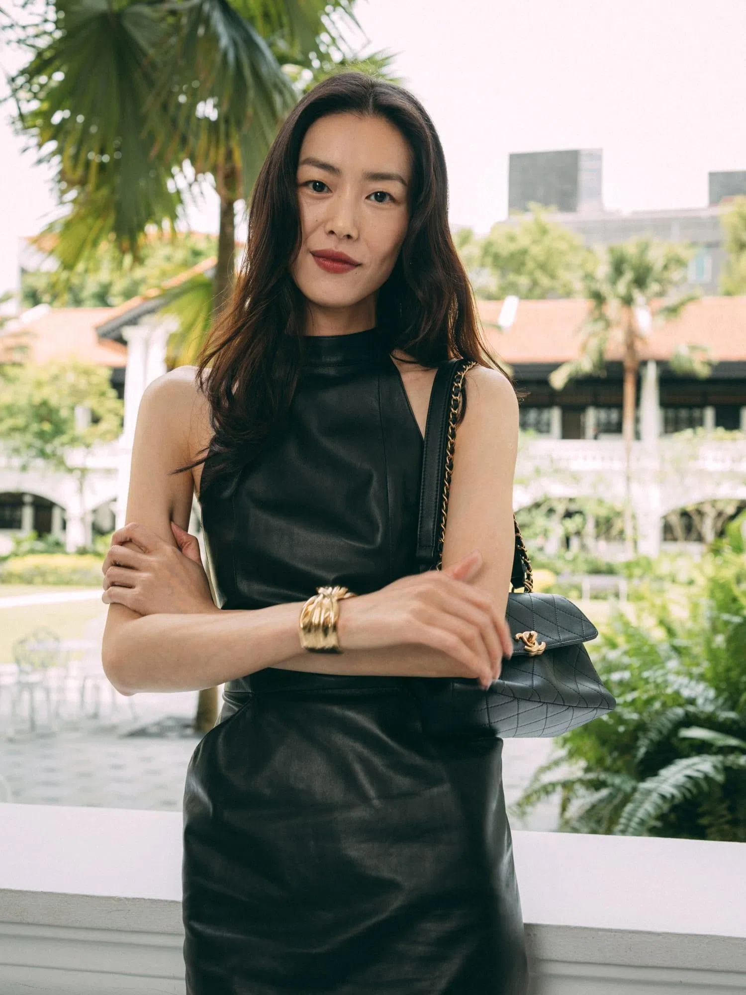 中国名模刘雯是香奈儿时尚秀座上嘉宾之一。（香奈儿提供）