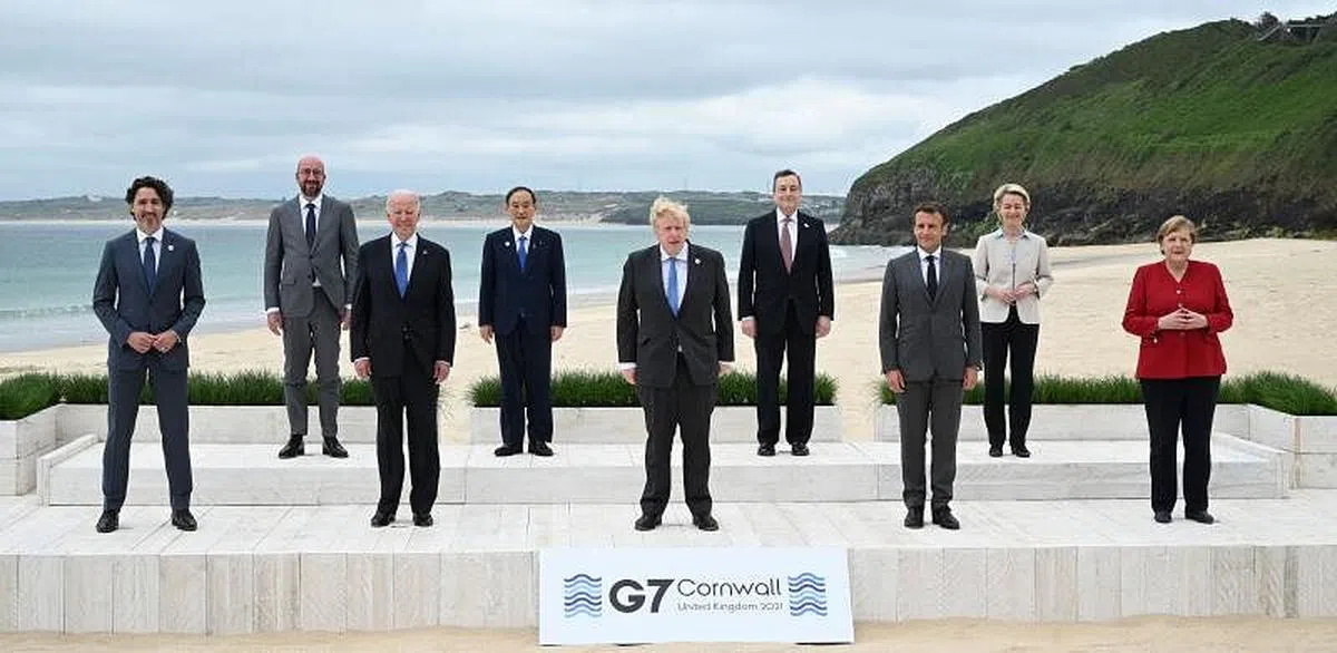 6月举行的G7领导人峰会，首次把台湾问题纳入联合公报。（法新社）