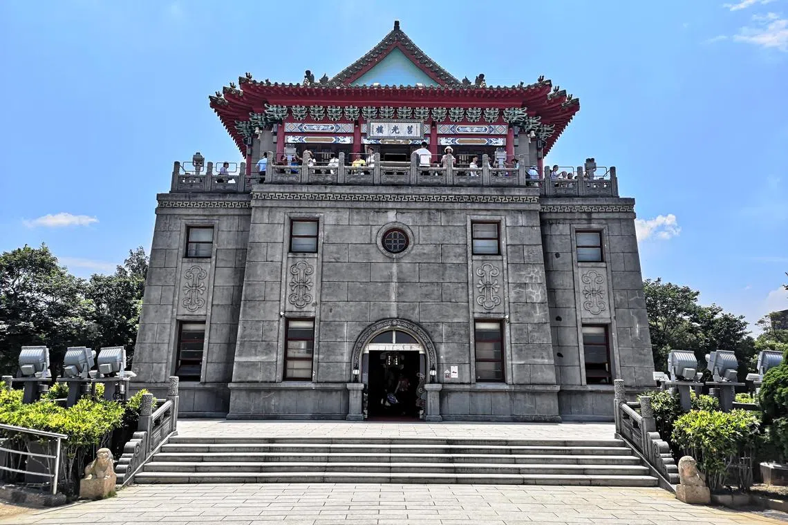 莒光楼是金门战地精神的象征，现已改作展厅。（黄匡宁摄）