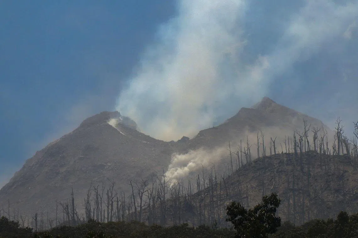 11月4日勒沃托比火山爆发后的景象。（法新社）