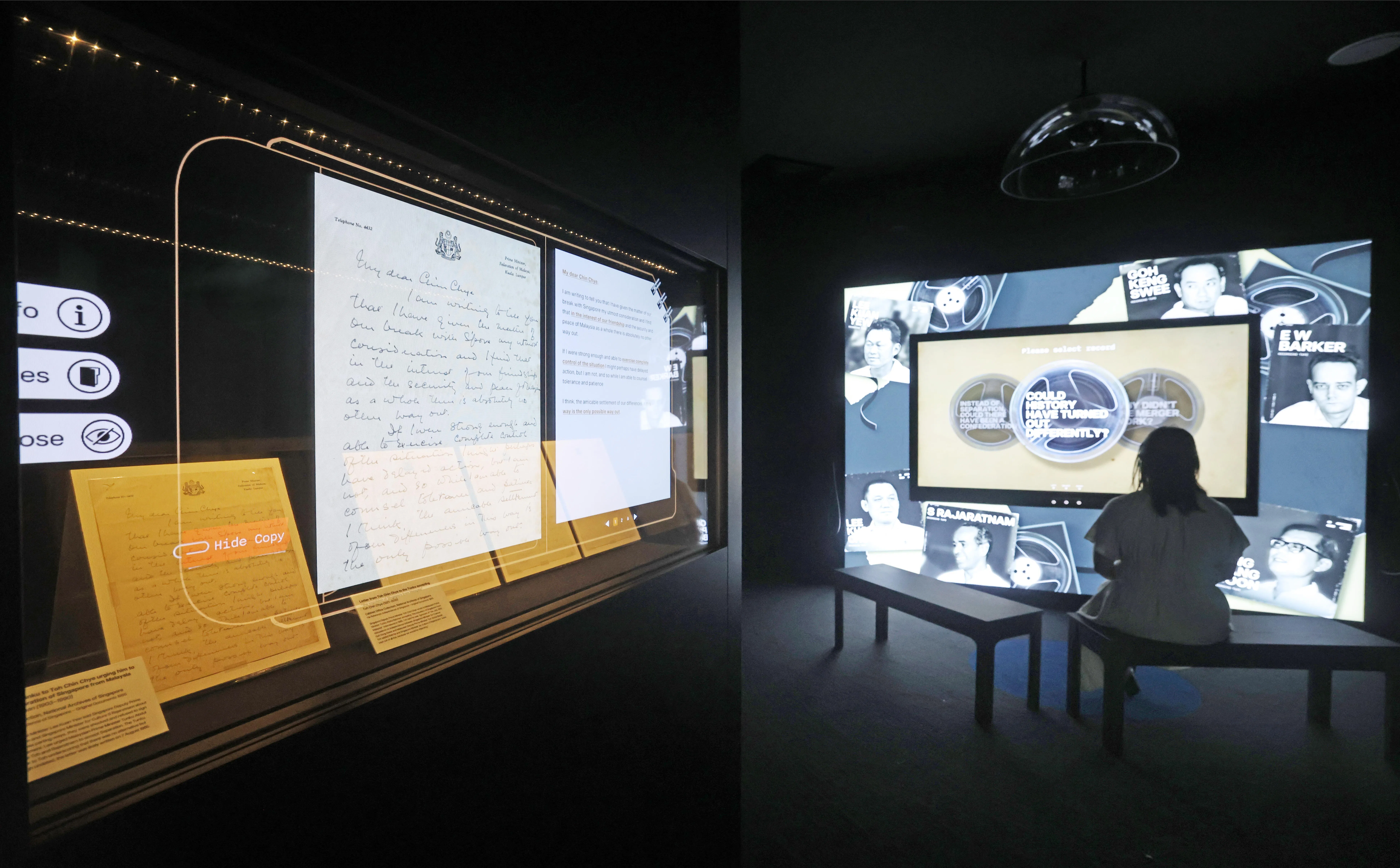  设在国家图书馆大厦10楼展厅的“《信天翁档案》：解密独立史”常设展览，以《〈信天翁档案〉：揭开新马分家内情》的内容为基础，通过多媒体方式讲述新马分家过程，于去年12月开幕。（档案照片）