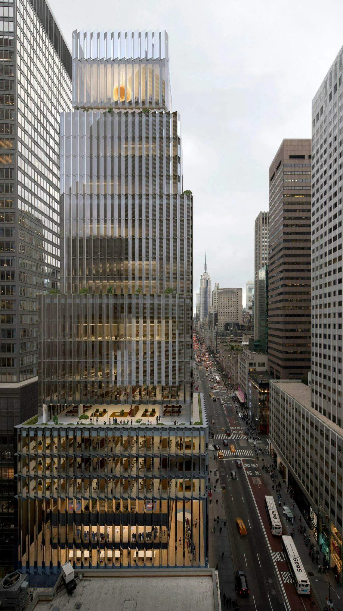 劳力士纽约大楼概念图。（David Chipperfield Architects）