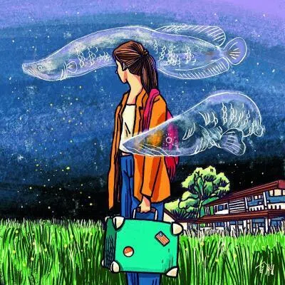 “他们在海外写作”系列插图之一。（会胜绘）