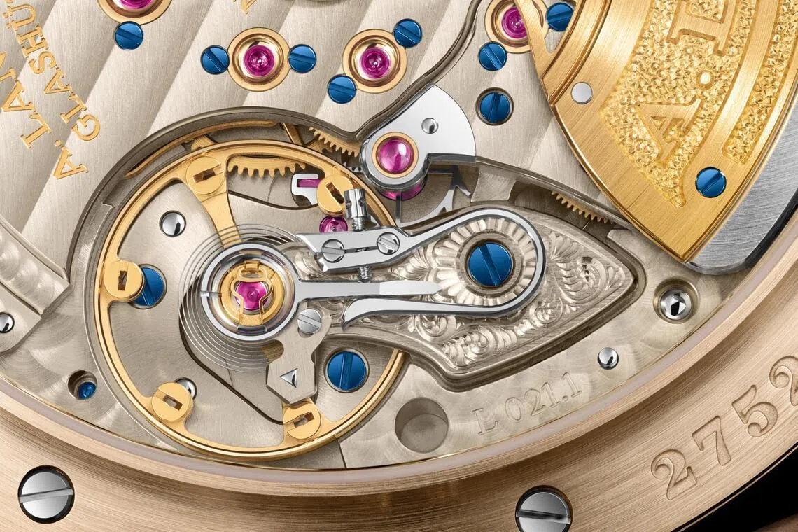 朗格Lange 1 Daymatic内载自制L021.1自动机芯。（朗格提供）