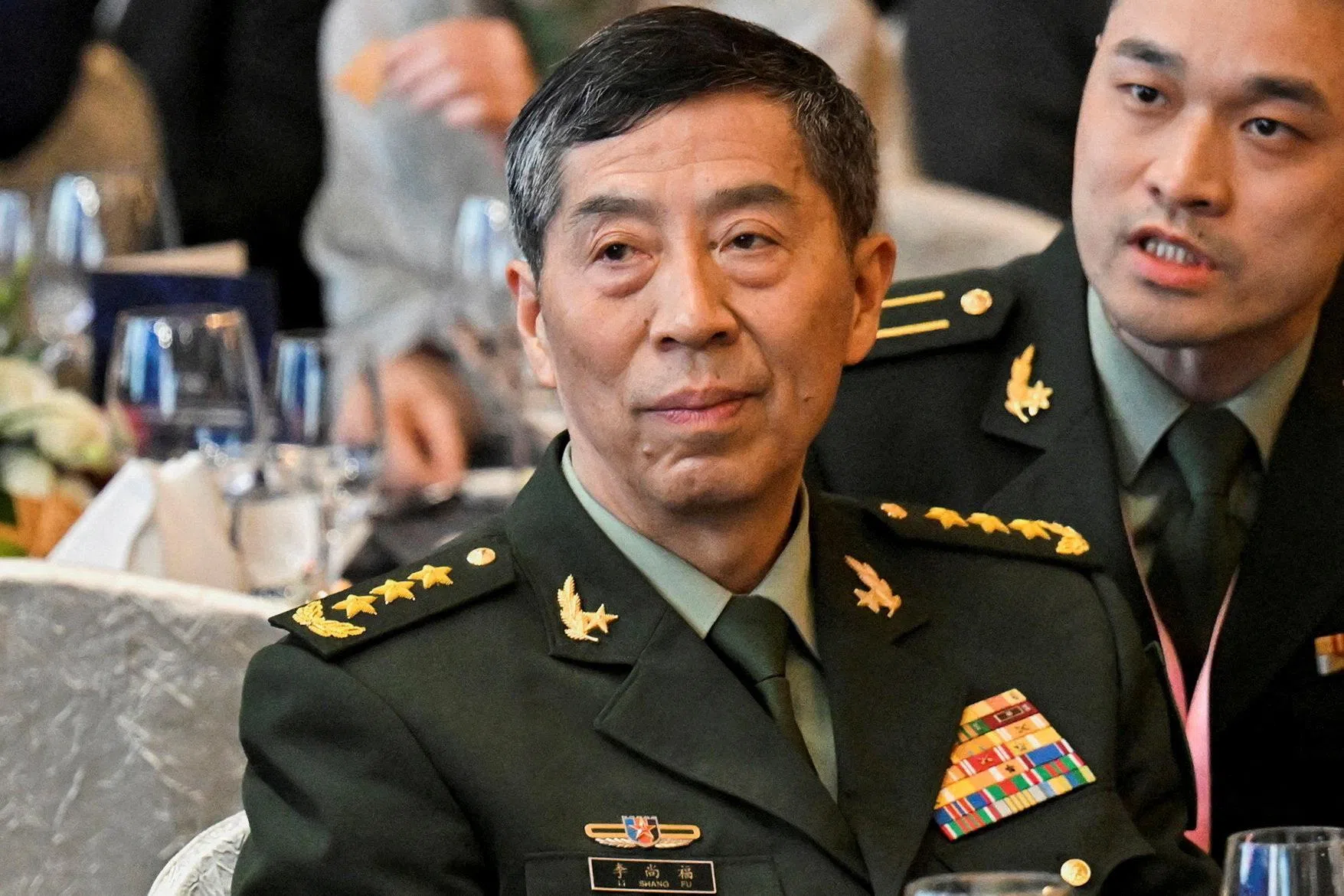今年68岁的李尚福曾任解放军西昌卫星发射中心司令员、总装备部副部长、中央军委装备发展部部长等职。（路透社）