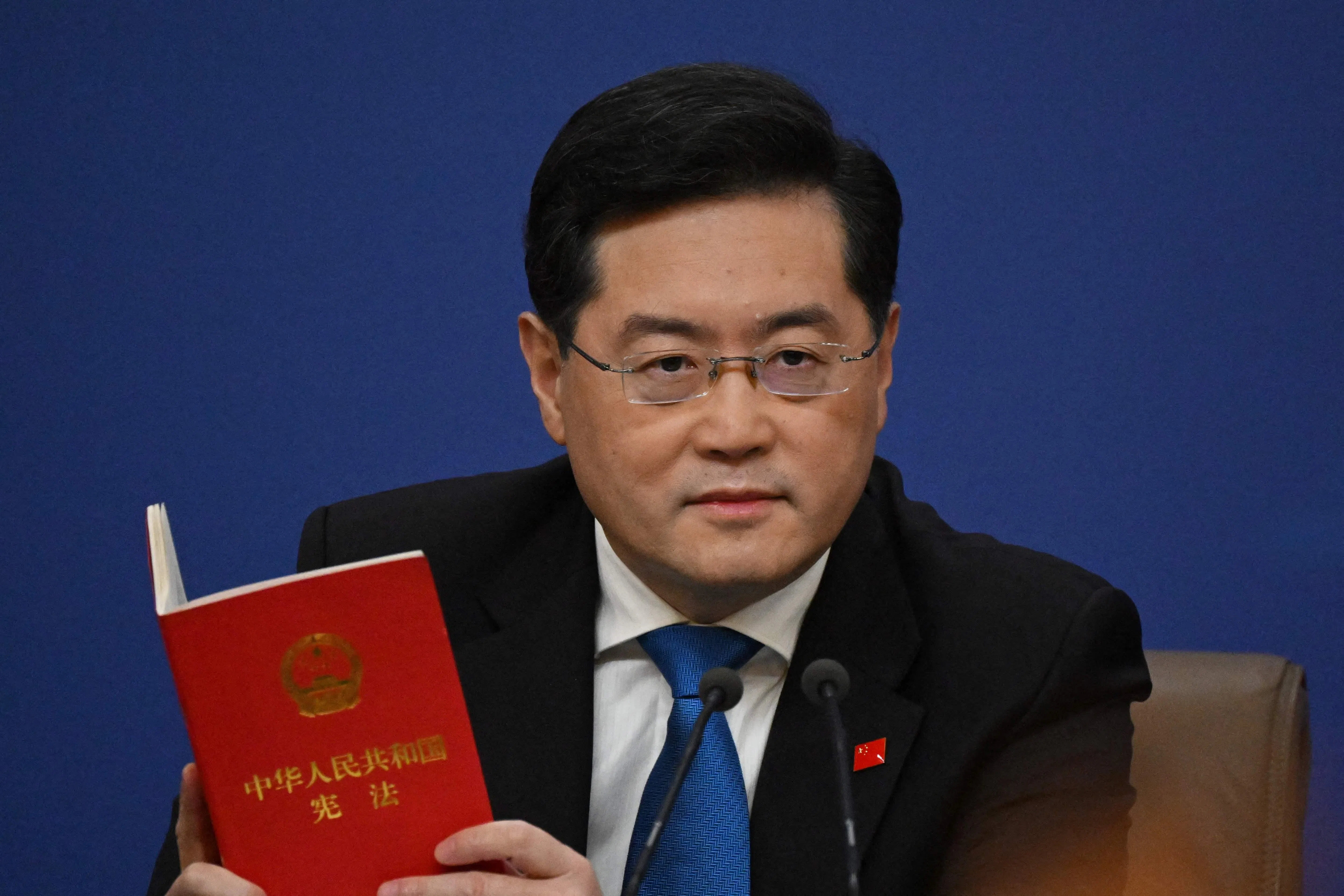 据美国媒体报道，中国前外交部长秦刚在担任驻美大使期间发生婚外情。（法新社）