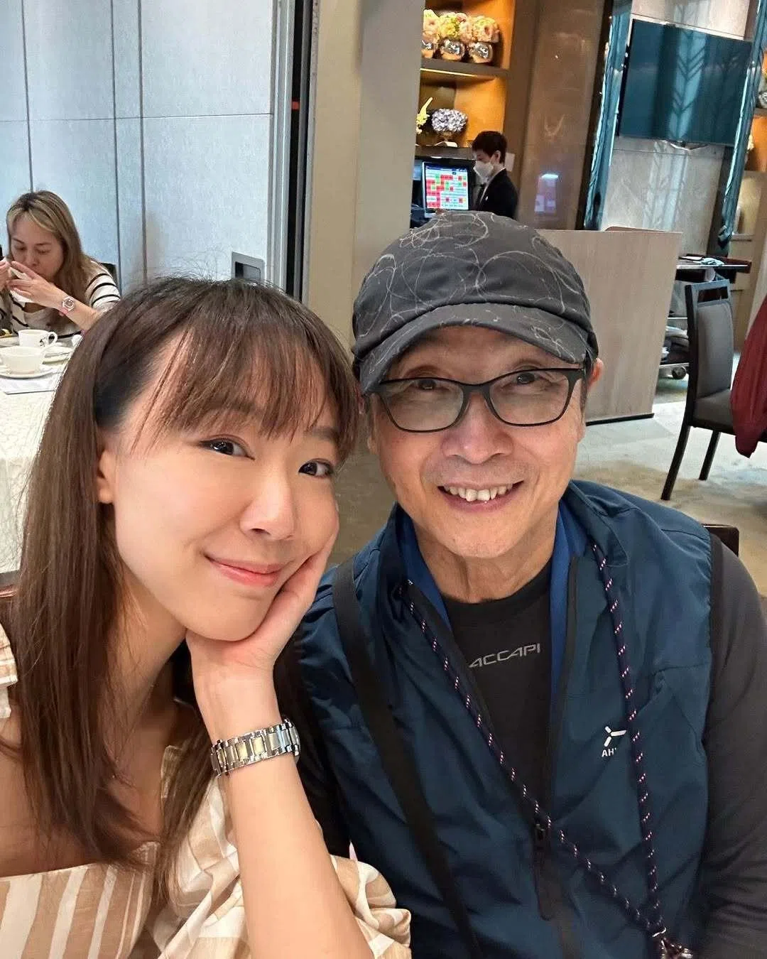 陈欣淇（左）与刘松仁（右）的缘分始于新传媒举办的一堂表演课。（取自陈欣淇IG）