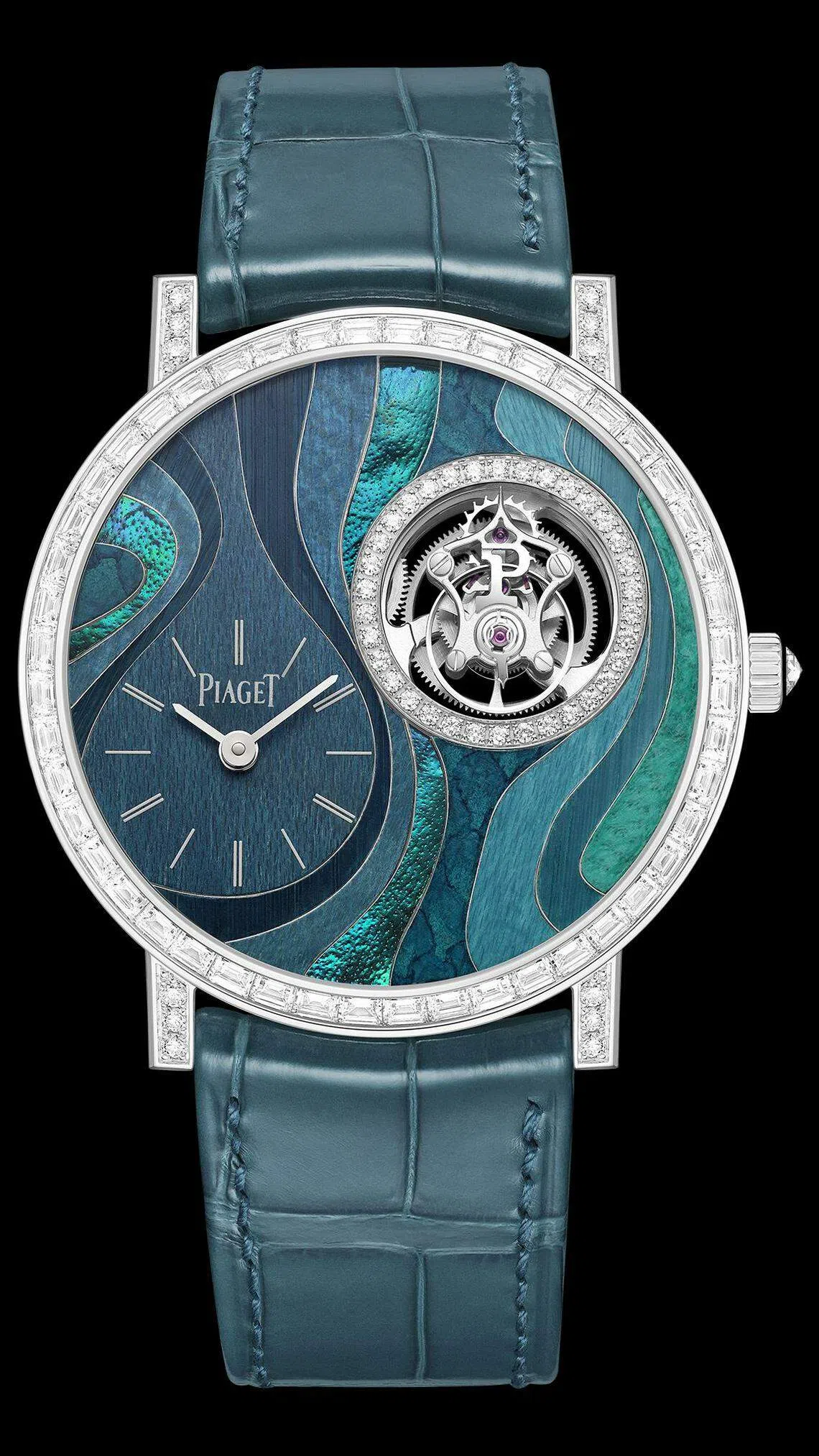 伯爵Altiplano Metiers d’Art–Undulata腕表，由法国艺术家罗斯·莎尼尔设计。（GPHG提供）