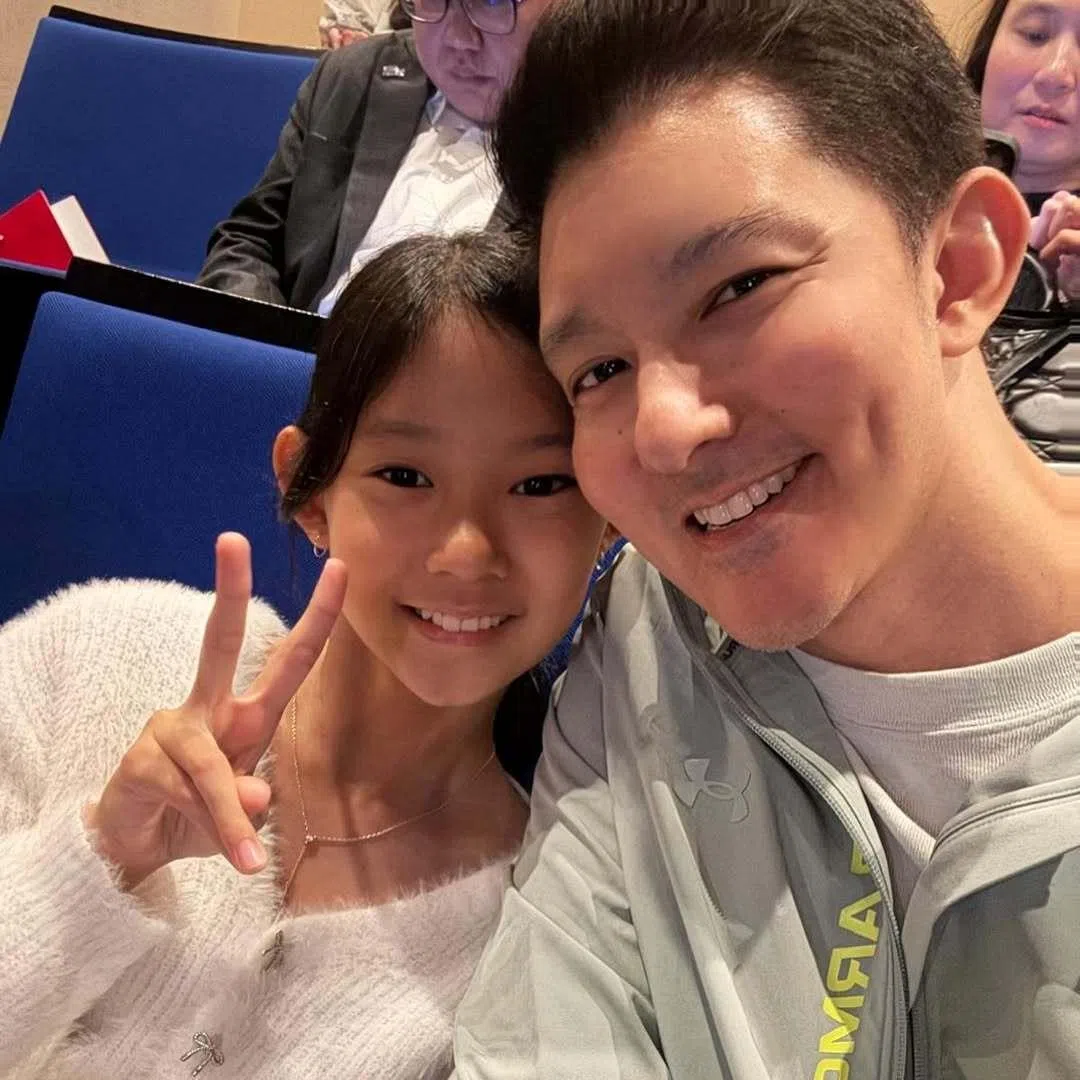 立威廉（右）和Harper父女情深，他心疼女儿在学校被感染甲流罕见发火。（取自立威廉IG）