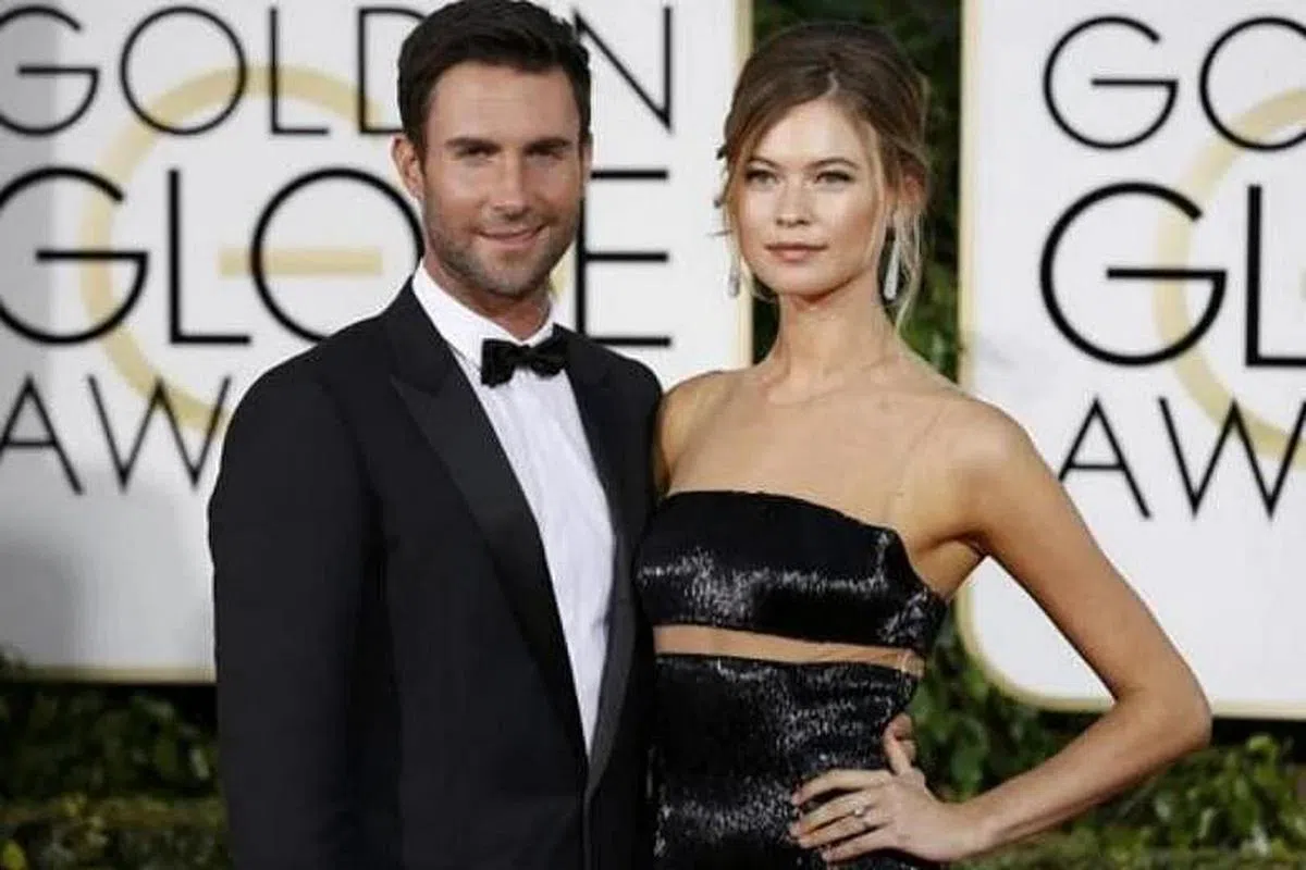 Adam Levine与超模老婆Behati Prinsloo结婚8年。（路透社）