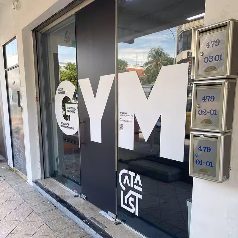 Sticker Signage on Glass Gym Door Sticker prints