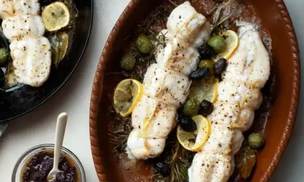 Gluten-Free Monkfish Roasted With Herbs and Olives Recipe