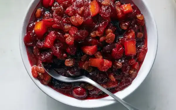 Cranberry Sauce With Orange and Golden Raisins