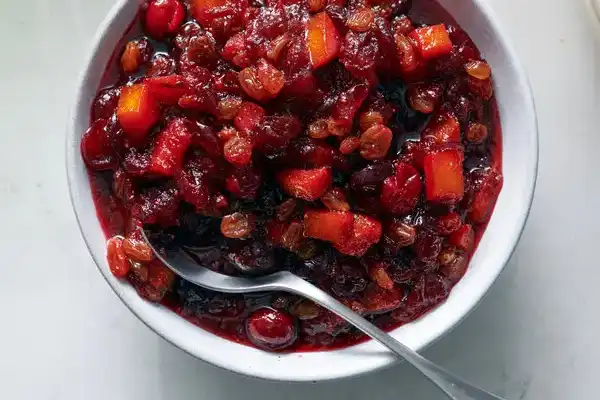 Cranberry Sauce With Orange and Golden Raisins