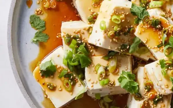 Gluten-Free Silken Tofu With Spicy Soy Dressing