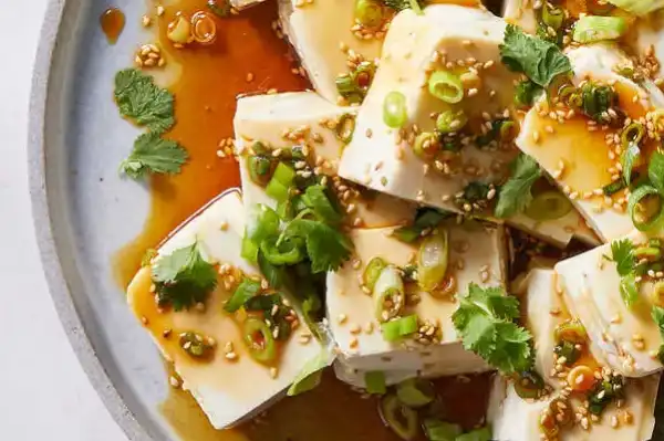 Gluten-Free Silken Tofu With Spicy Soy Dressing