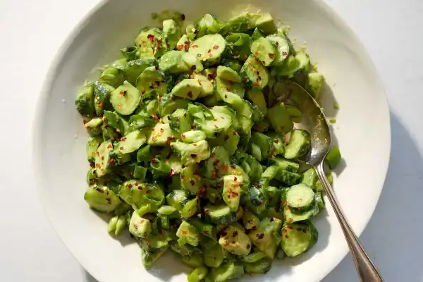 Gluten-Free Cucumber-Avocado Salad With Fresh Herbs