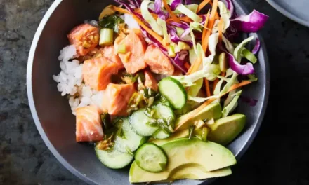 Gluten-Free Sesame Salmon Bowl, a great meal.