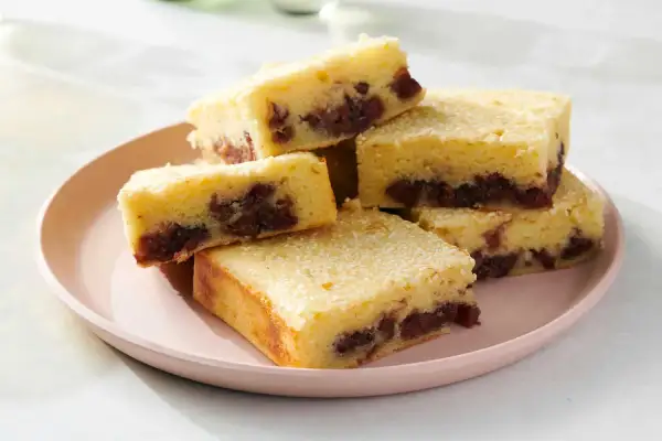 Gluten-Free Baked Red Bean Nian Gao (Mochi Cake) –Number 1 Sticky-Sweet Celebration Cake